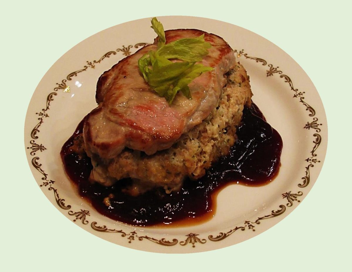 Pork Loin Chops with Crab meat Stuffing