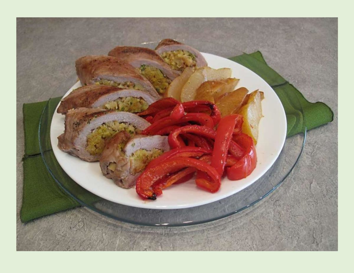 Pork Tenderloin with Roasted Red Peppers & Pears