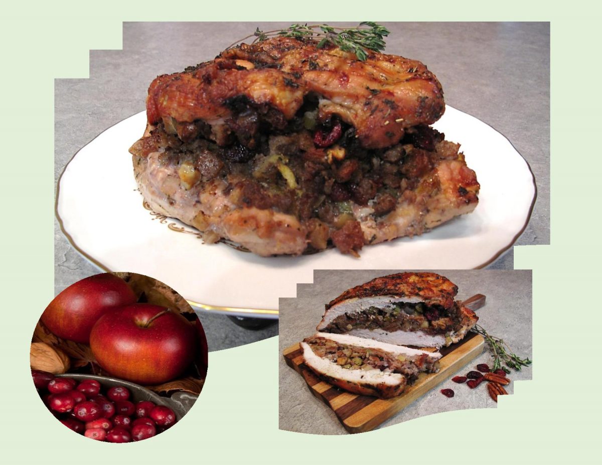 Roast Turkey Breast w/ Sausage, Pecans & Cranberry Stuffing