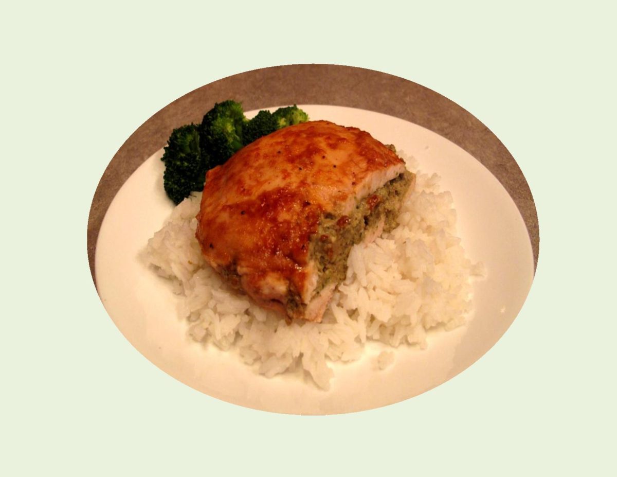 Pate’ Stuffed Chicken Breast with Apricot Glaze