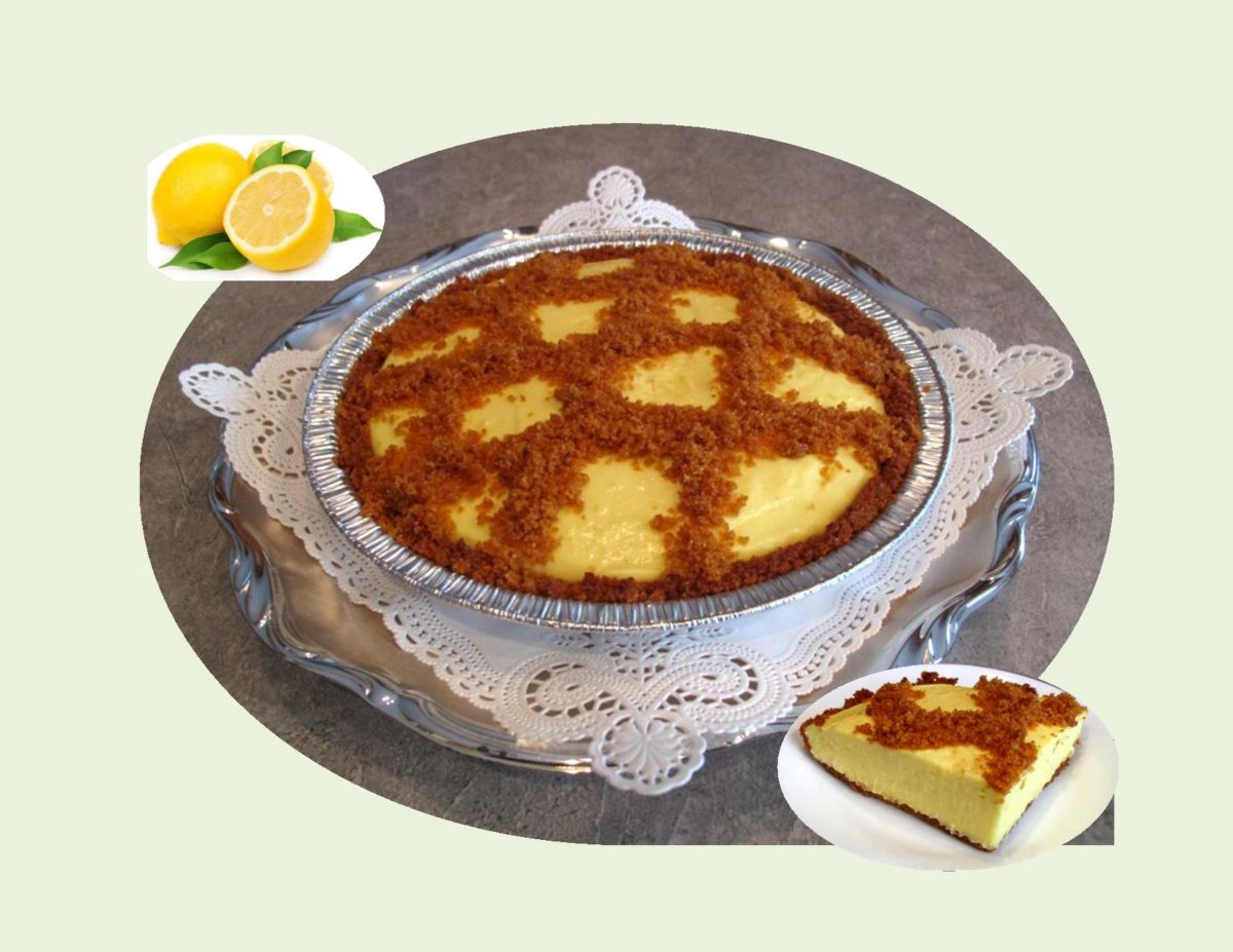 ‘Retro’  Lemon Pudding Cheesecake Pie