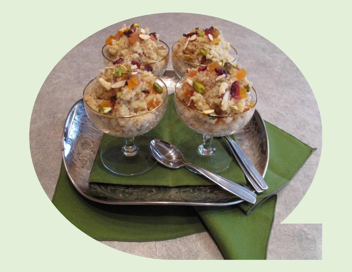 Sweet Almond Milk Couscous with Dried Fruit & Nuts