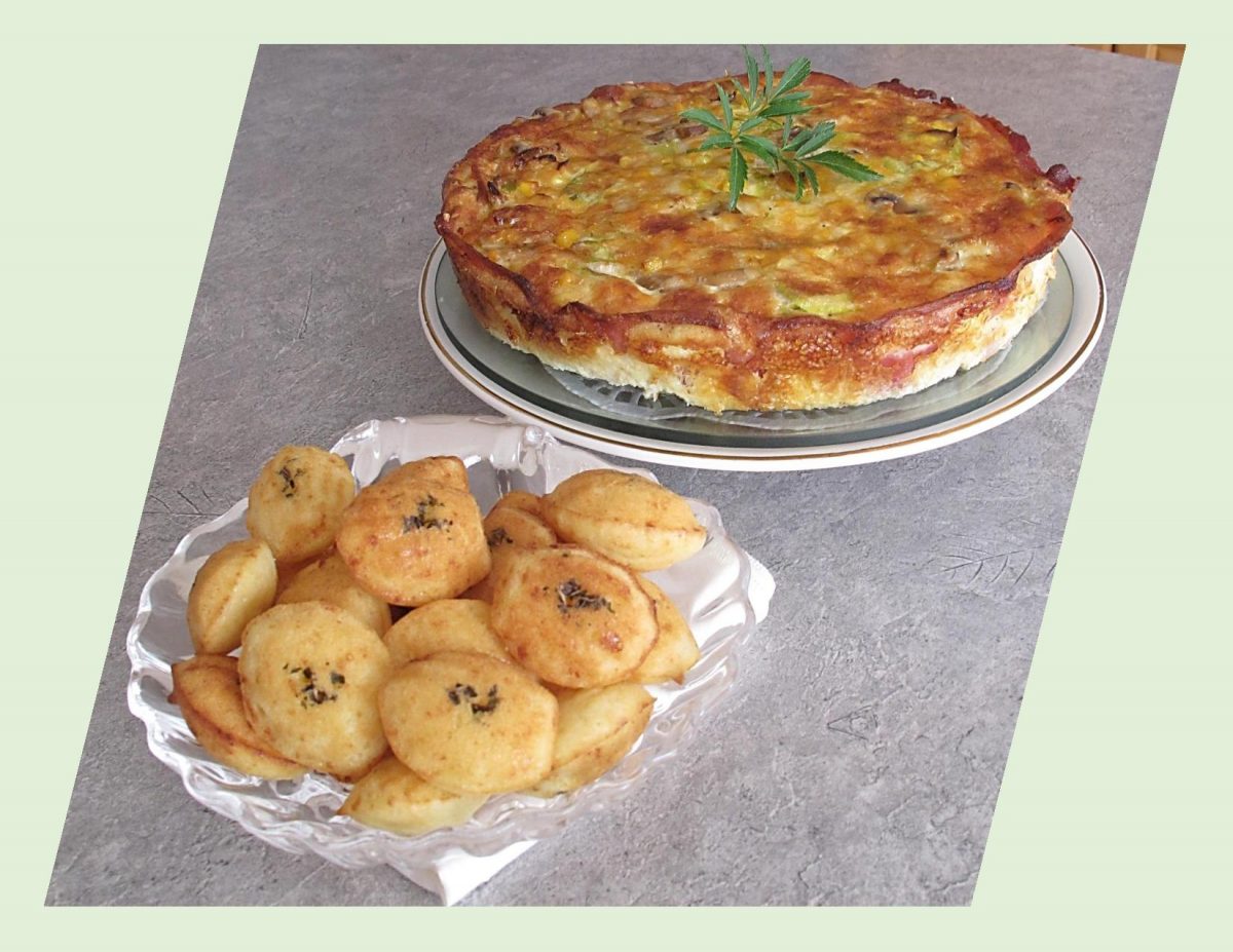 Bacon Crusted Quiche w/ Savory Madeleines
