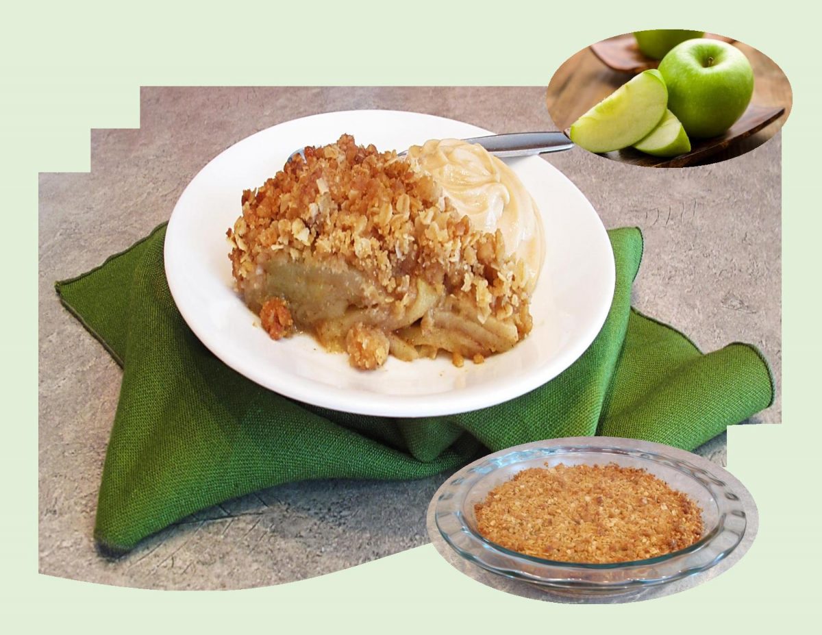 Apple Crisp Pie w/ Vanilla Cardamom Cream