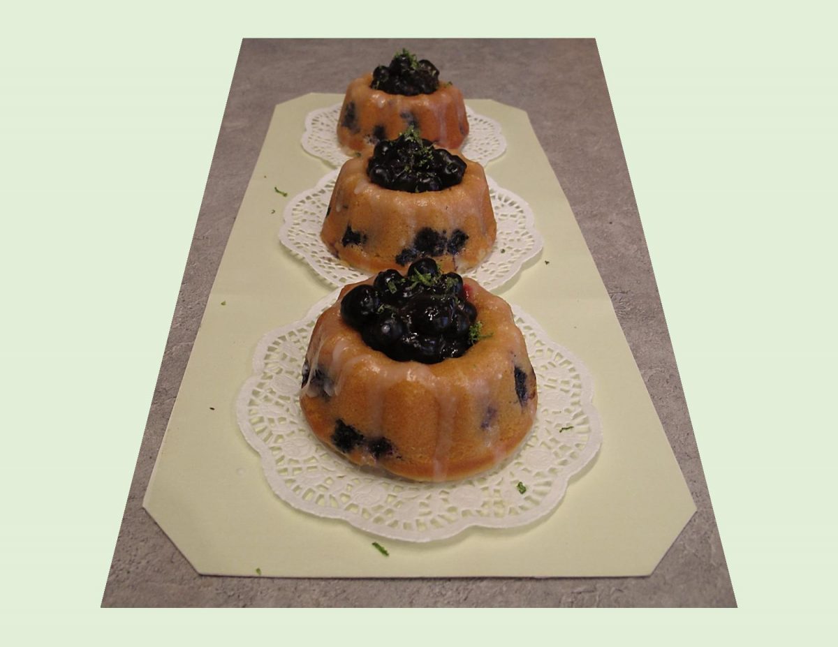 Glazed Blueberry Shortcakes